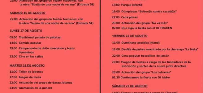 Cartel de fiestas de Otones de Benjumea